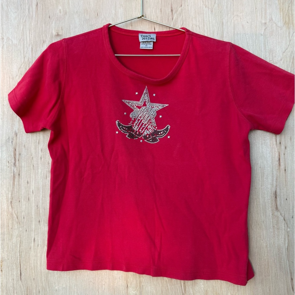 Western Bedazzled Cowboy Boots Tee